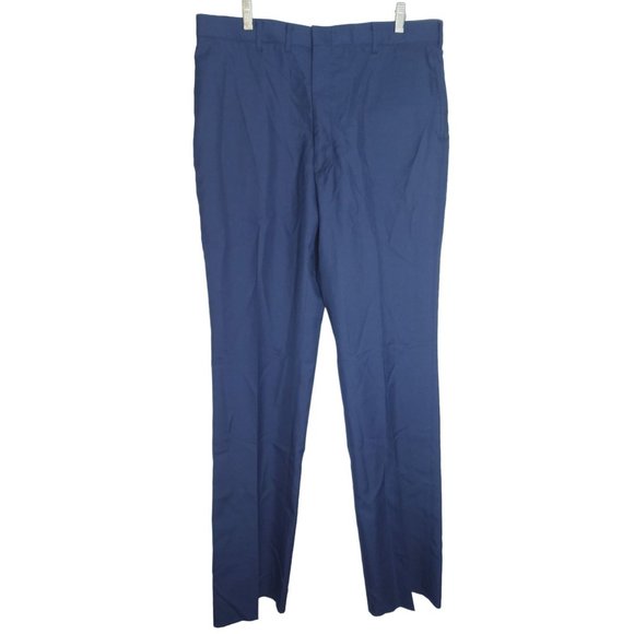 D.S.C.P by Tennessee Apparel Corp. 38R Blue Slacks Men's Polyester/Wool Pants - Picture 1 of 15
